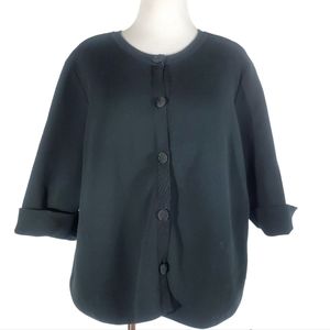 Liz Claiborne Knit to Shape Sweater, Black, 3/4 sleeve 2x